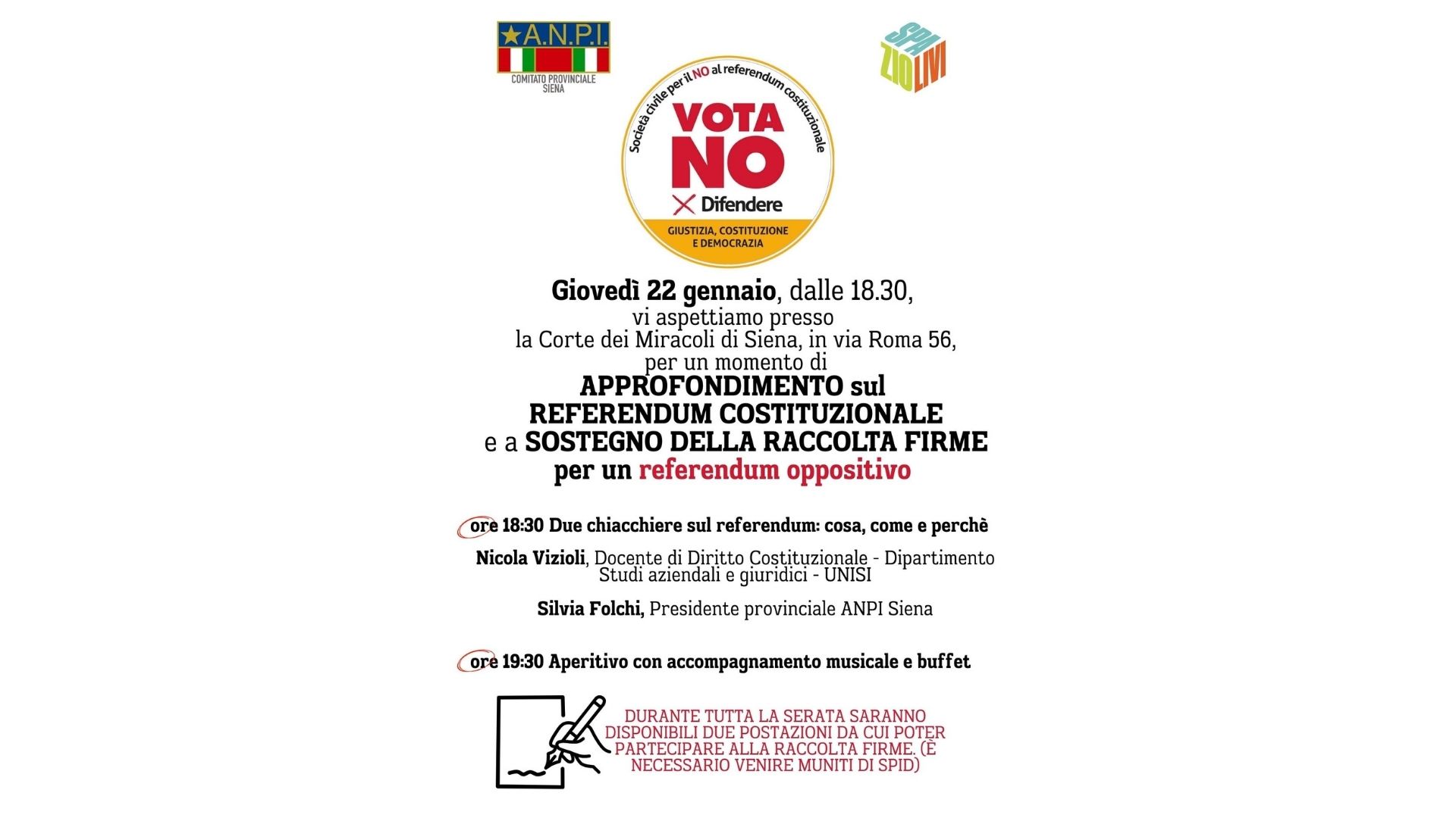 Appuntamento di approfondimento sul Referendum Costituzionale