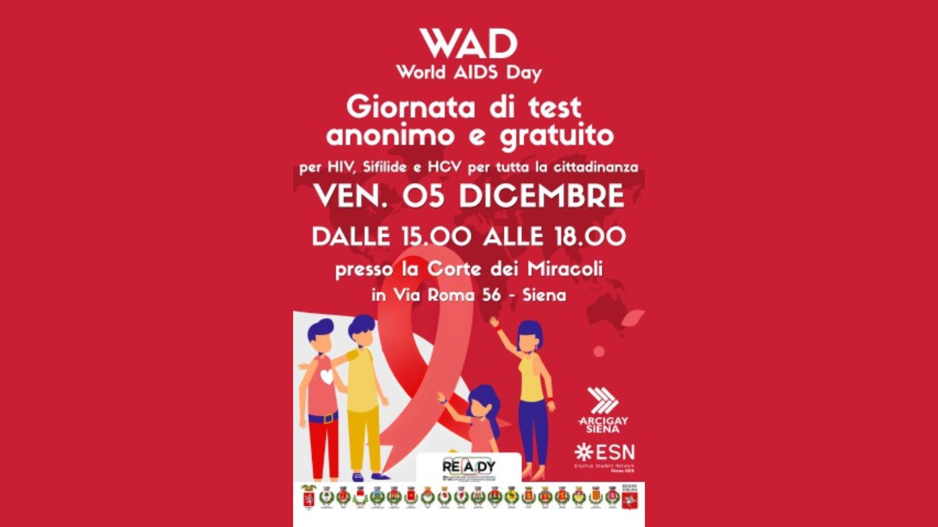 World AIDS Day. Giornata di test anonimo e gratuito